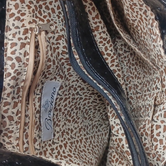 Braciano black patent faux leather with texture 12"×5" like new! - Picture 5 of 5